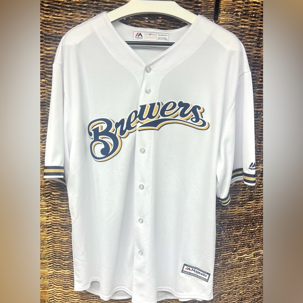 Yelich, Milwaukee Brewers- Majestic Jersey, Size: a
2XL
